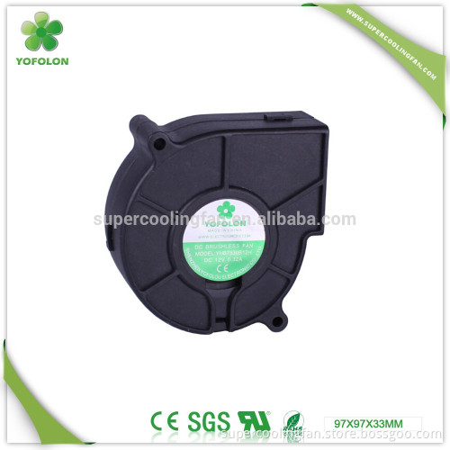 97x97x33mm 12V/24V High pressure dc blower fan, 3D Printer blower fan, dc axial blower cooling fan